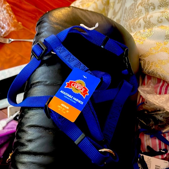 New and Tagged Adjustable Blue Harness. Medium 20”-28” Grith PRICE DROP - Picture 1 of 12